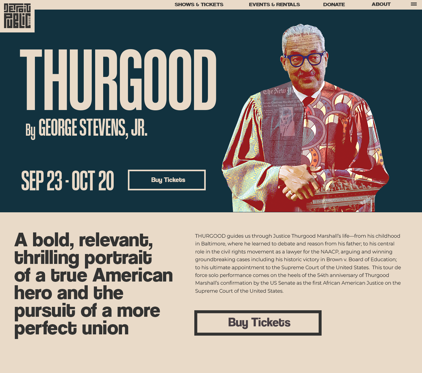 Detroit Public Theatre homepage